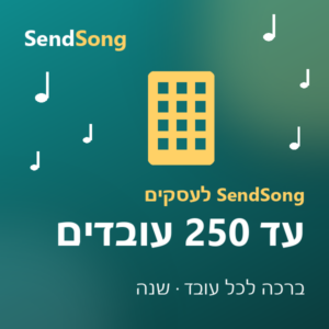 SendSong לעסקים - עד 250 עובדים, שנה